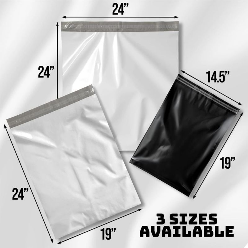 Sobres de envío de polietileno Shop Square 61 cm 100 unidades blanco