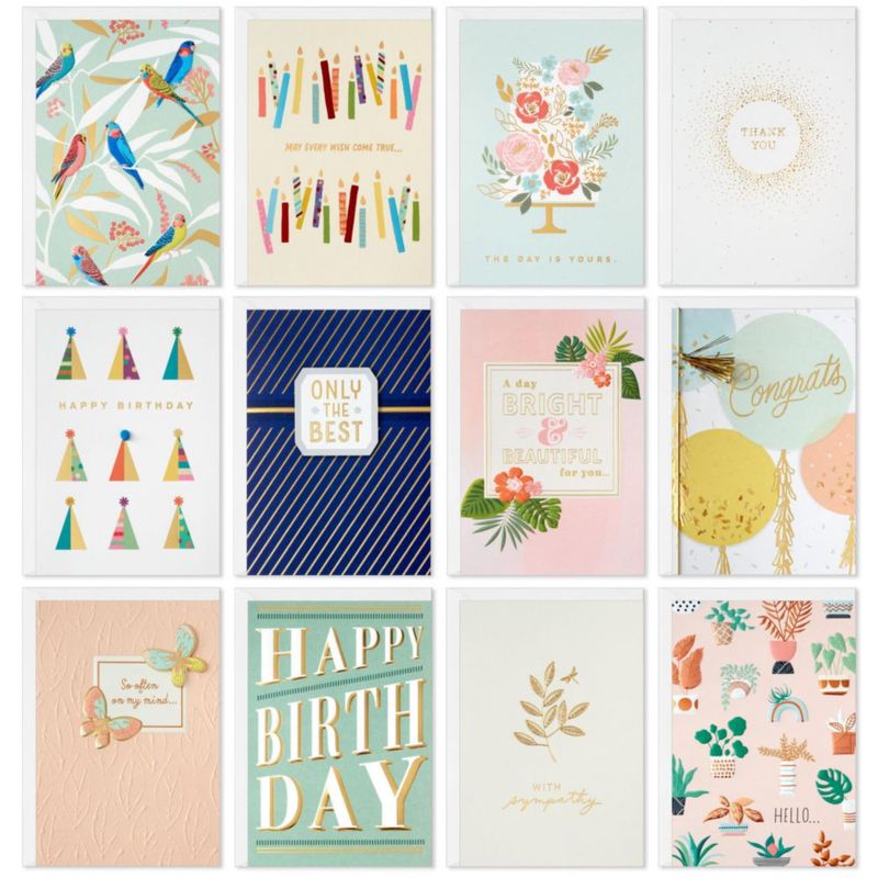 Tarjetas de felicitación Hallmark 12 unidades - Ocasiones variadas