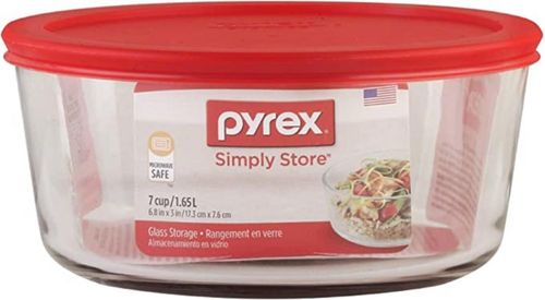 Contenedor de almacenamiento de alimentos Pyrex redondo de 165 L con tapa