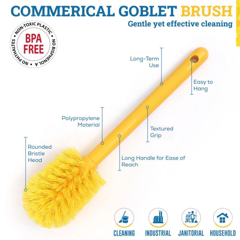 Cepillo de limpieza KLEEN HANDLER 30 cm amarillo (1 unidad)