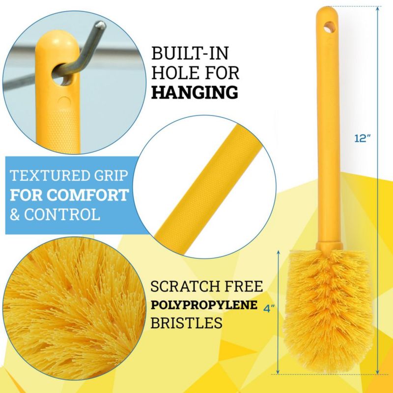 Cepillo de limpieza KLEEN HANDLER 30 cm amarillo (1 unidad)