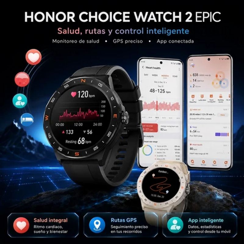 AUDIFONOS G-TIDE L42 (NEGRO) + SMARWATCH HONOR CHOICE 2 EPIC AMOLED + BOCINA G-TIDE SV30