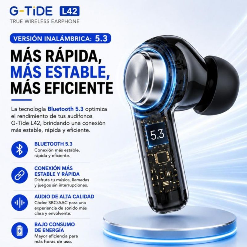 AUDIFONOS G-TIDE L42 (NEGRO) + SMARWATCH HONOR CHOICE 2 EPIC AMOLED + BOCINA G-TIDE SV30