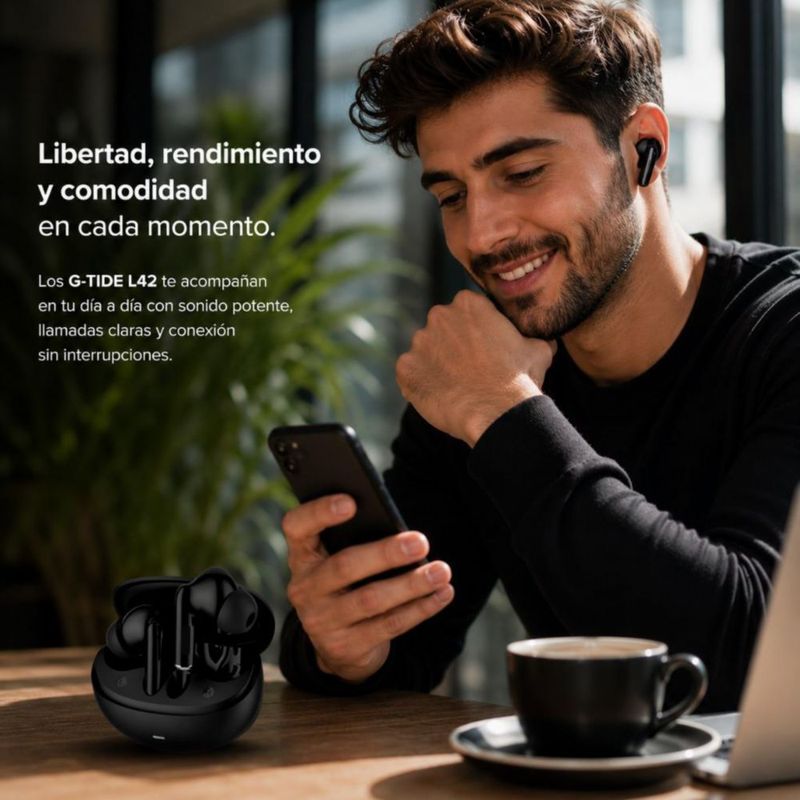 AUDIFONOS G-TIDE L42 (NEGRO) + SMARWATCH HONOR CHOICE 2 EPIC AMOLED + BOCINA G-TIDE SV30