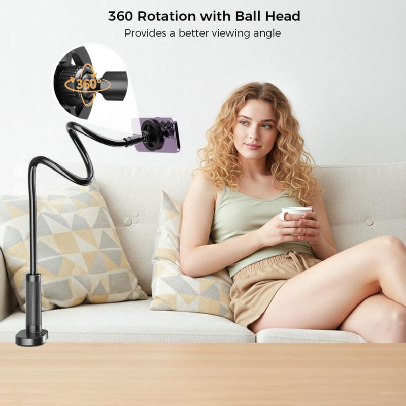 Soporte para teléfono de cuello de cisne Voinap 91 cm 360° flexible