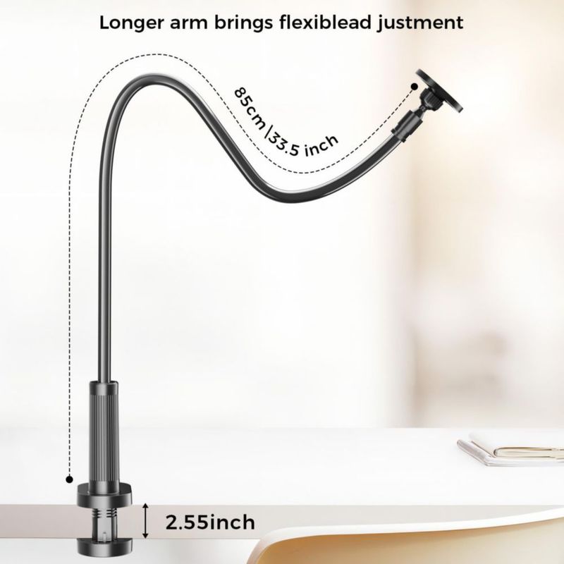 Soporte para teléfono de cuello de cisne Voinap 91 cm 360° flexible