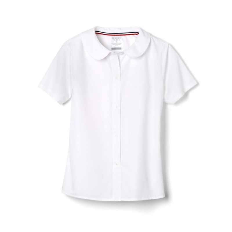 Blusa French Toast 4T Blanca de manga corta con Cuello estilo Peter Pan