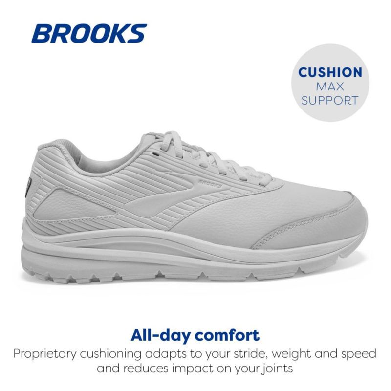 Zapato de caminar para mujer Brooks Addiction Walker 2 blanco 25 cm
