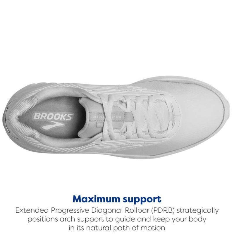 Zapato de caminar para mujer Brooks Addiction Walker 2 blanco 25 cm