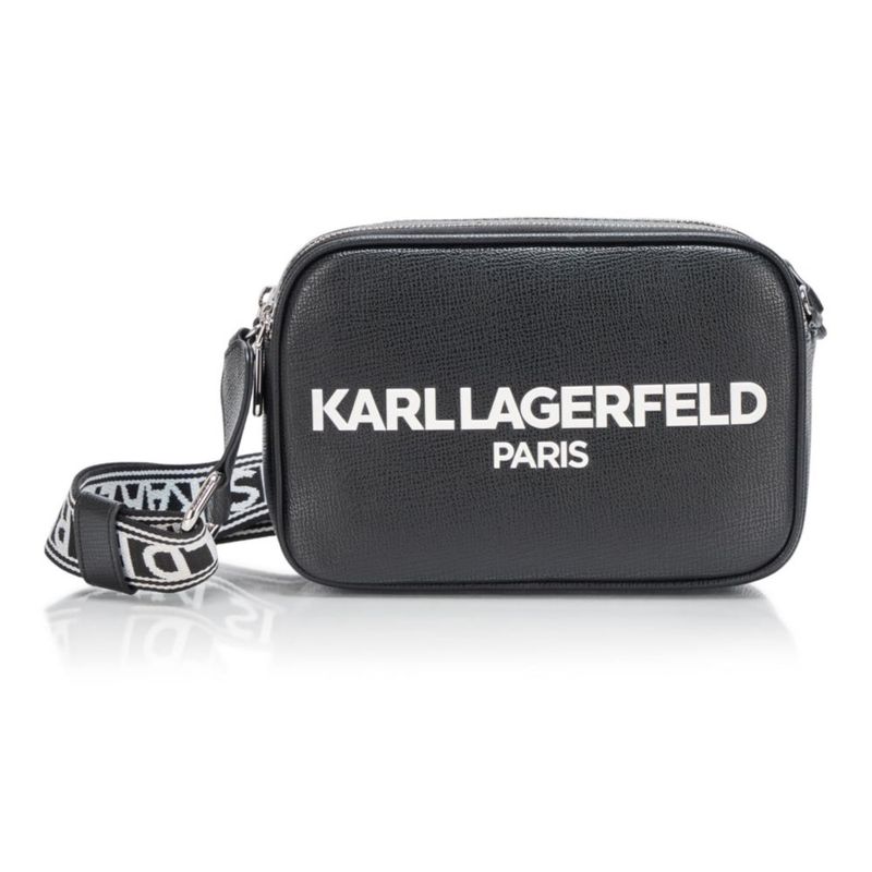 Bolso de mano KARL LAGERFELD 20x15x8 cm Negro/Plateado