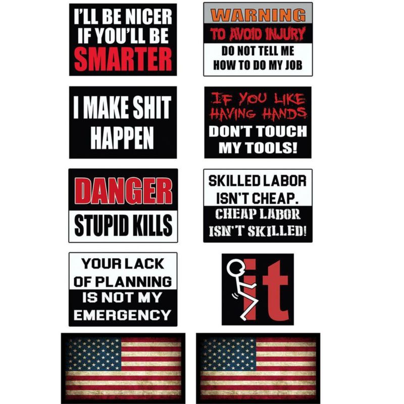 Pack de 10 pegatinas America First 5 cm × 76 cm