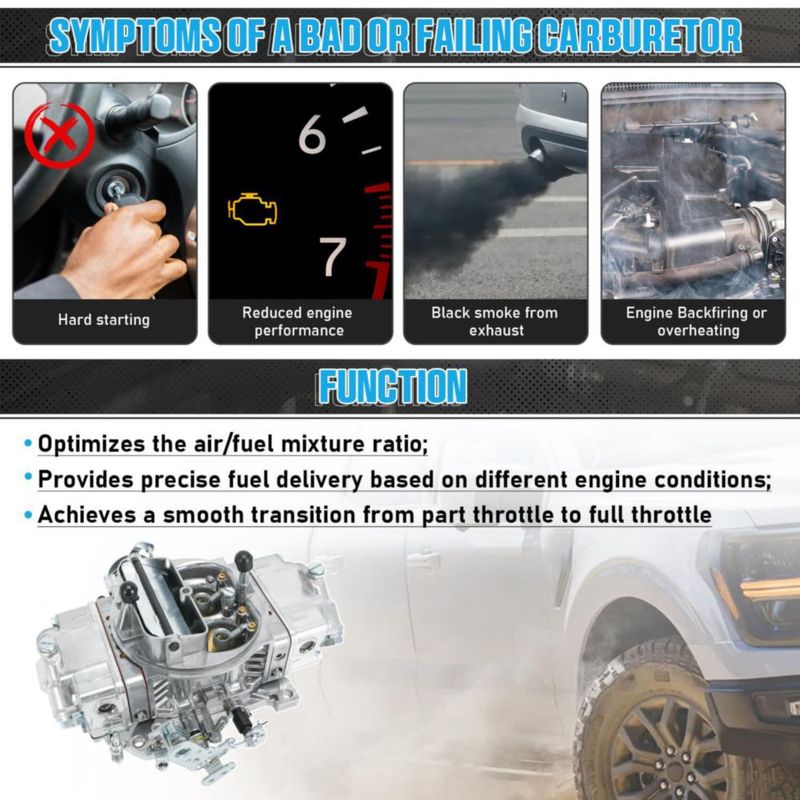 Carburador FQRANBO 750 CFM con Estrangulador Eléctrico 4150
