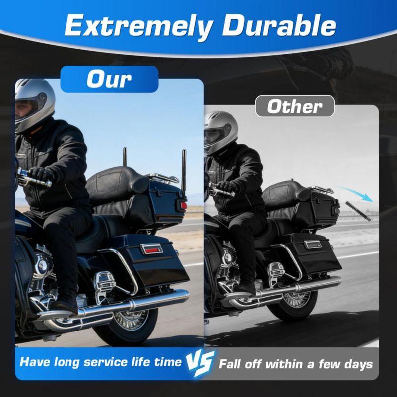 ANTENA Tecreddy Pack de 2 - 12 cm para Harley‑Davidson