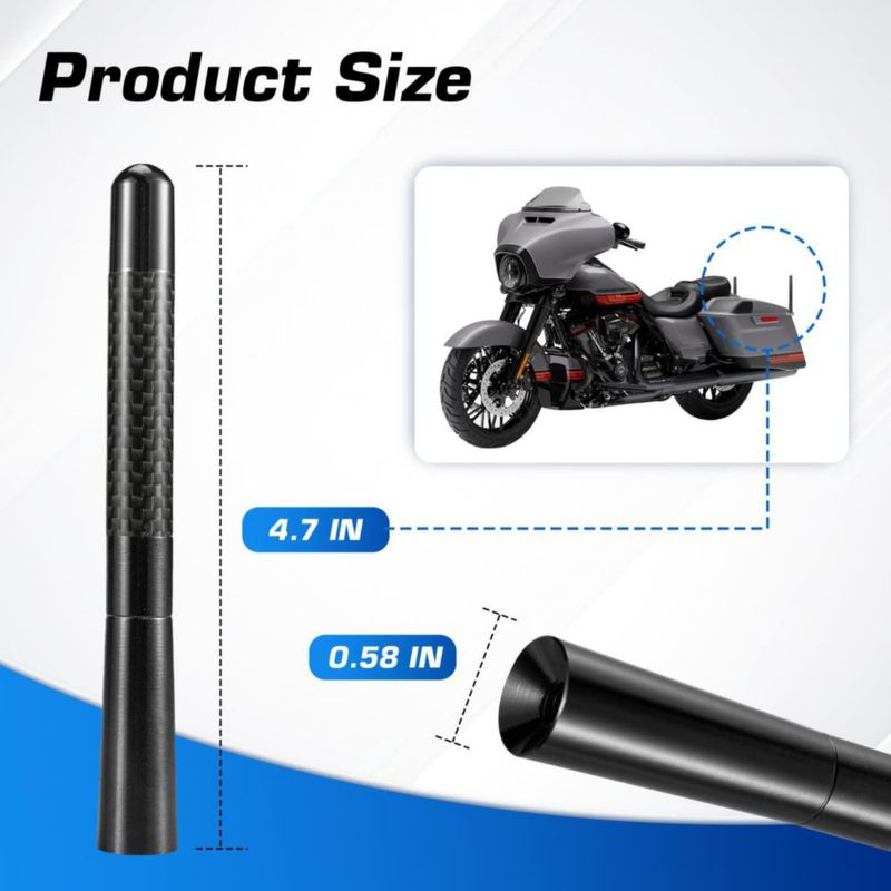 ANTENA Tecreddy Pack de 2 - 12 cm para Harley‑Davidson