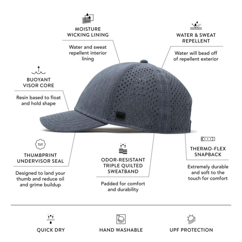 Gorra unisex melin A-Game Hydro Light Blue (Heather)