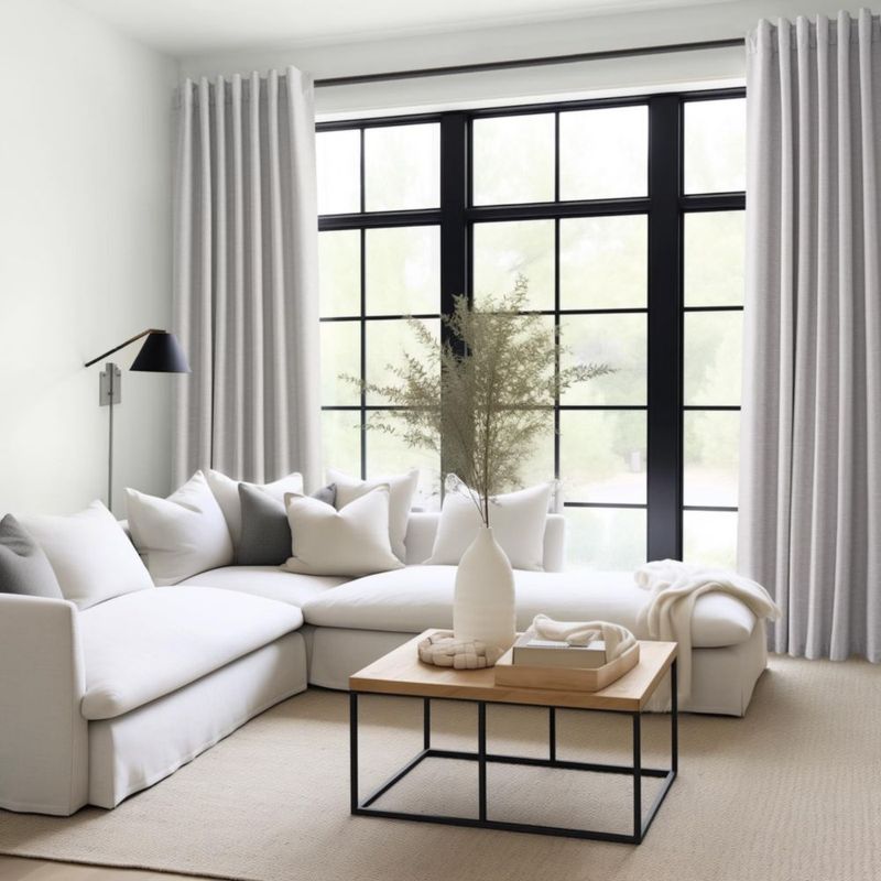 Cortina Topfinel 213 cm Gris Beige Opaca de Lino