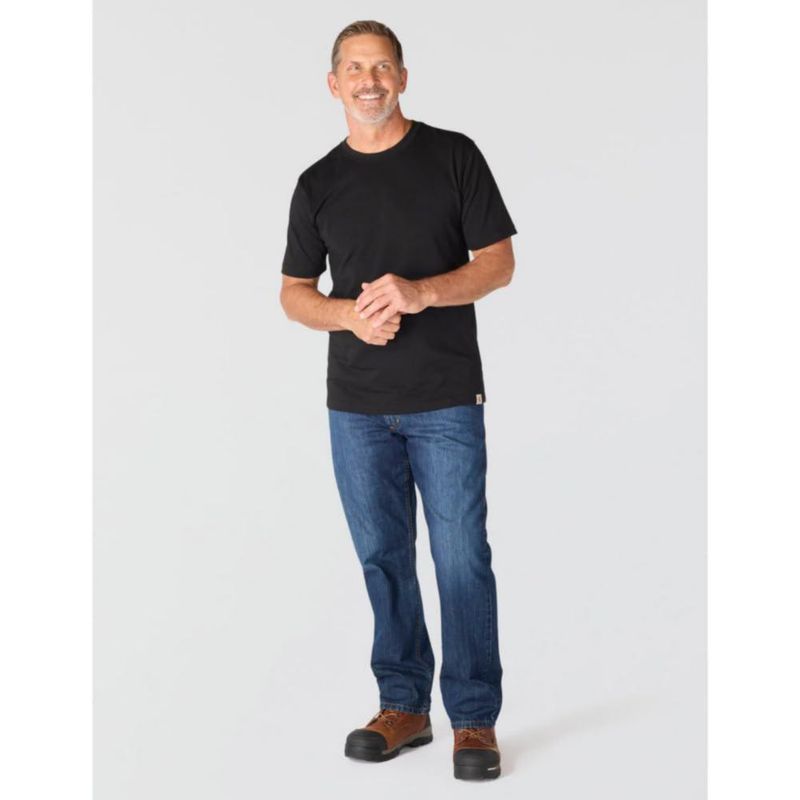 Camiseta Carhartt Hombre Irvine Corte Relajado Negro Talla Mediana