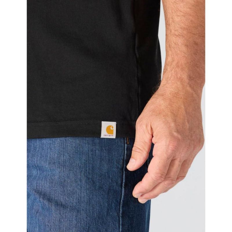Camiseta Carhartt Hombre Irvine Corte Relajado Negro Talla Mediana