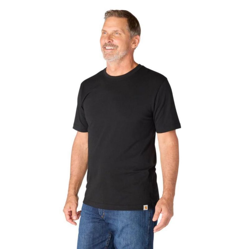 Camiseta Carhartt Hombre Irvine Corte Relajado Negro Talla Mediana