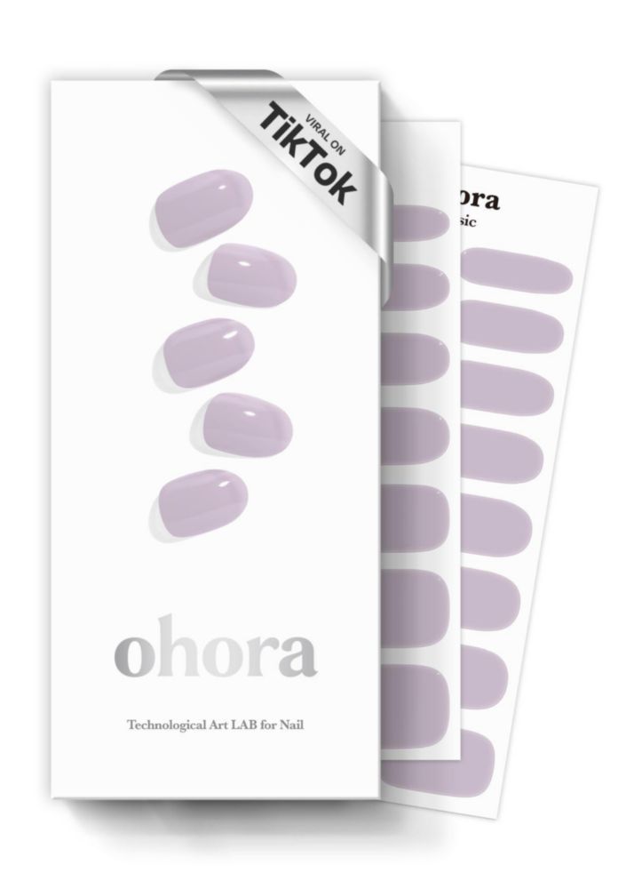 Tiras de Gel para Uñas ohora N Cream Lavanda Púrpura Sólida