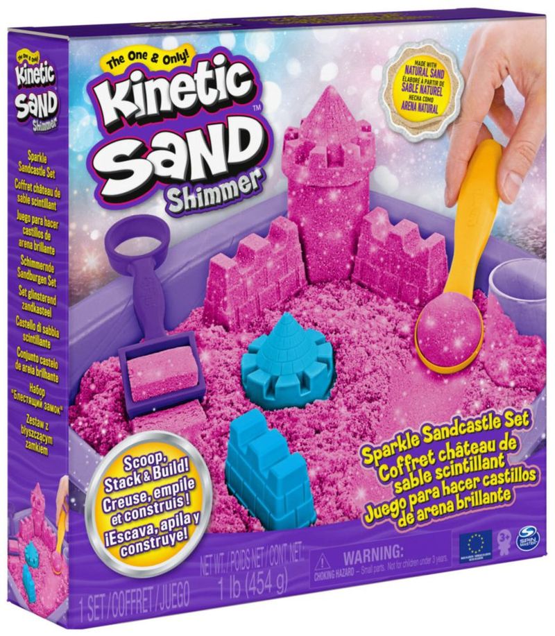 Arena Cinética Rosa con Brillo 454 g