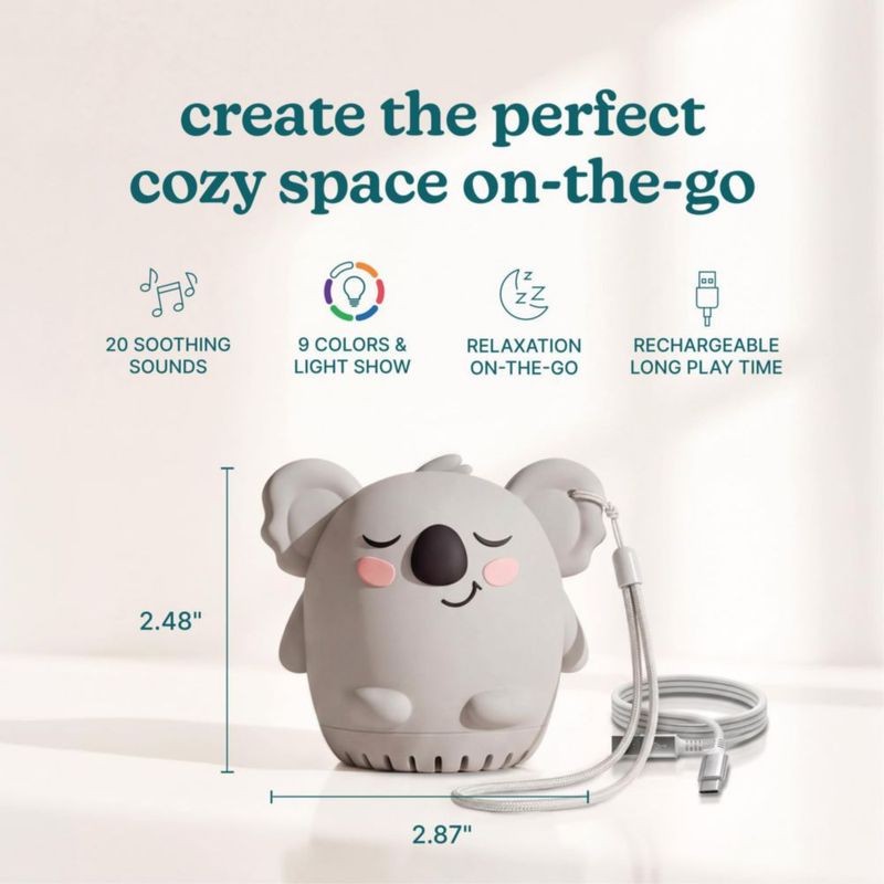 Máquina de Sonidos para Bebés Homedics Koala 20 Sonidos con Luz Nocturna