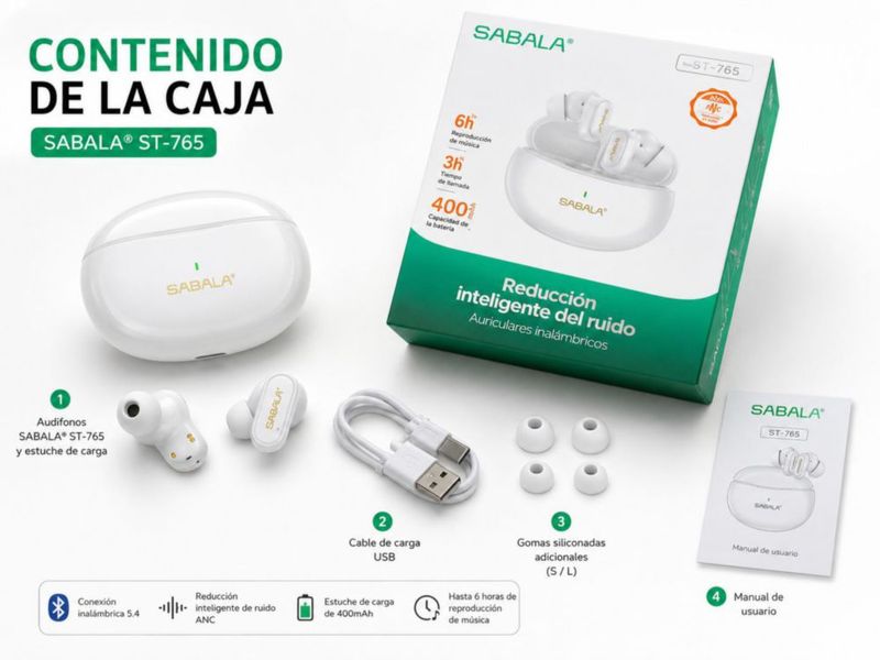 SMARWATCH HONOR CHOICE 2 EPIC AMOLED + AUDIFONOS SABALA ST-765 (BLANCO) + BOCINA SANAG M15 (BEIGE)
