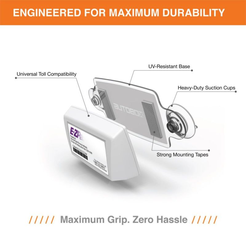 Soporte AUTOBOXCLUB para EZ Pass – Pack de 2 compatible con todos los pases