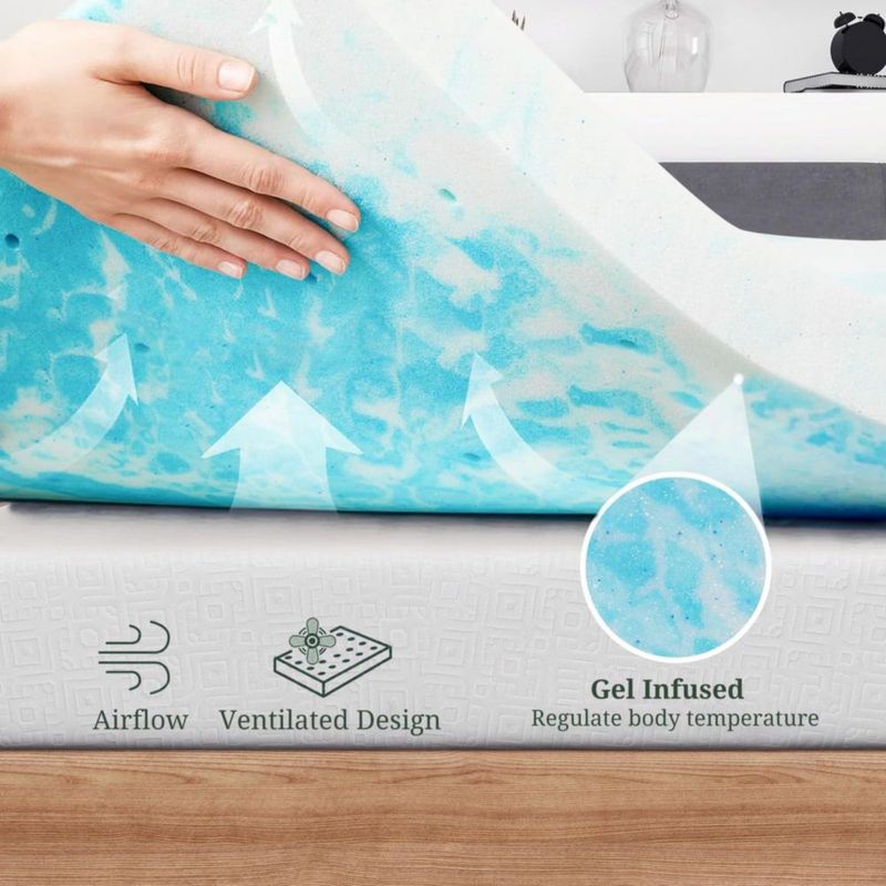 Sobrecolchón SageNest 7 cm de espuma viscoelástica con gel – King