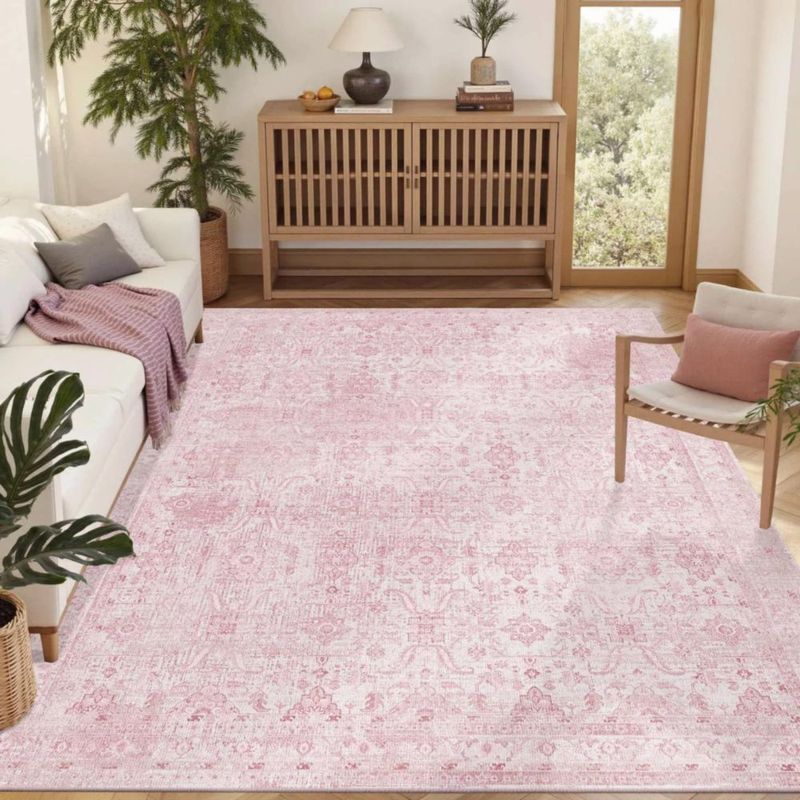 Alfombra Rugxara 147 × 178 cm Rosa Lavable