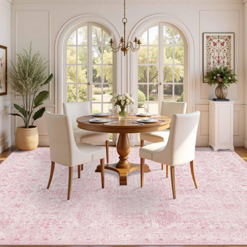 Alfombra Rugxara 147 × 178 cm Rosa Lavable