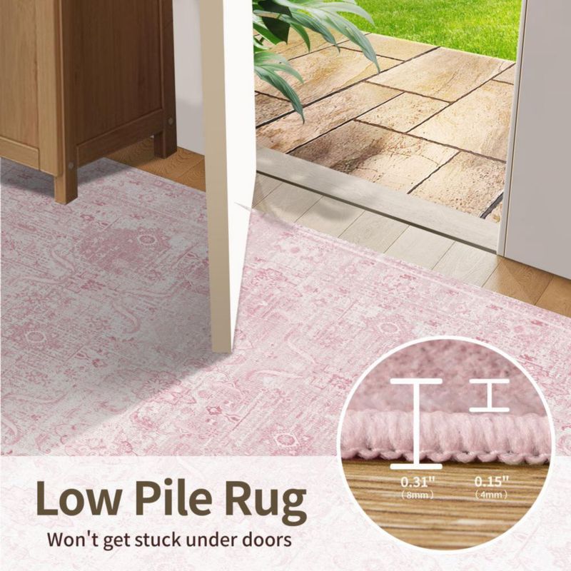 Alfombra Rugxara 147 × 178 cm Rosa Lavable