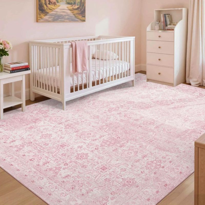Alfombra Rugxara 147 × 178 cm Rosa Lavable