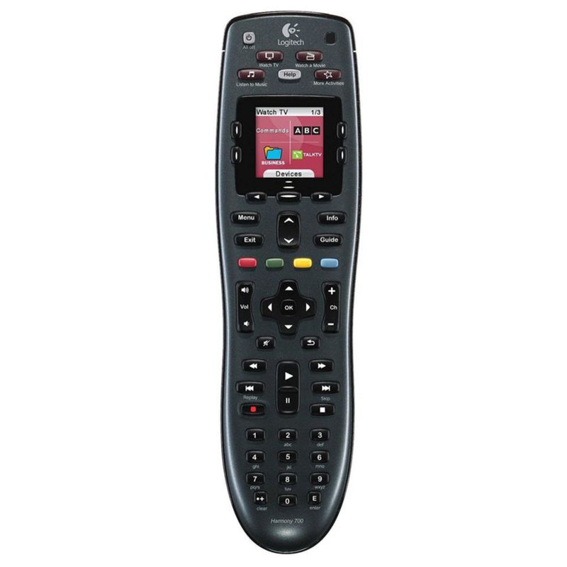 Control remoto Logitech Harmony 700 recargable con pantalla a color