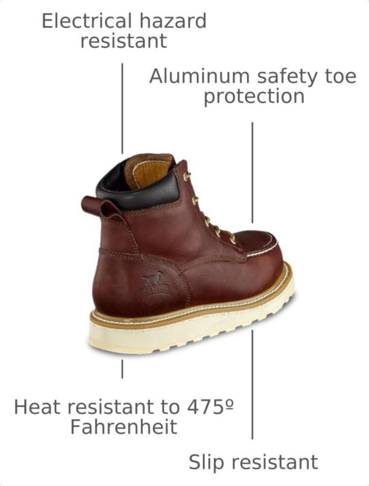 Bota Irish Setter 6" con puntera de aluminio color marrón talla 10.5W