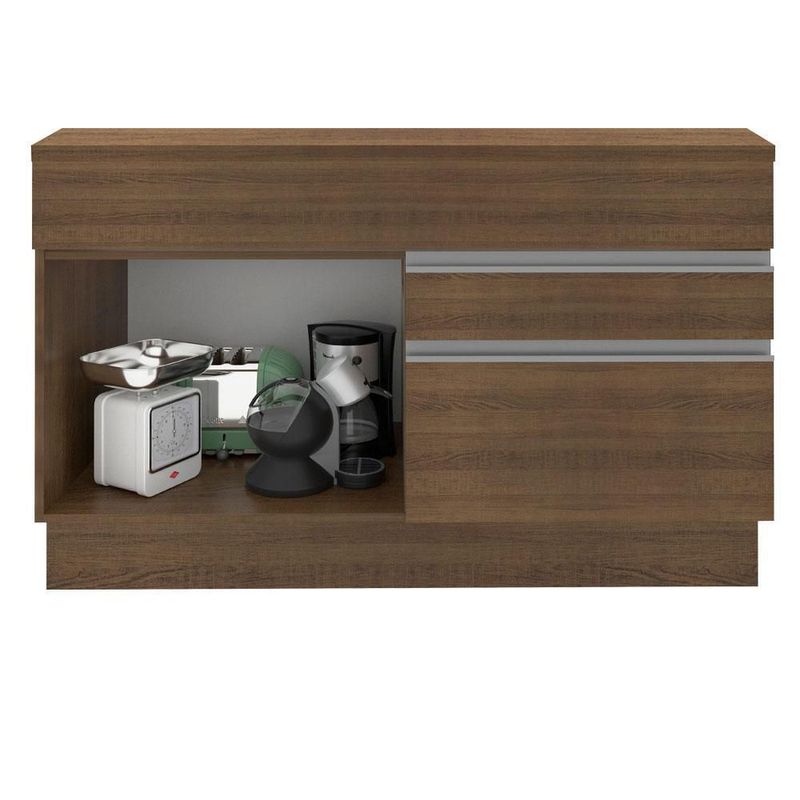 Gabinete bajo bufetera madesa glamy 120cm con encimera mm 02