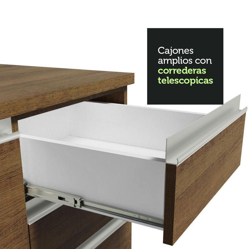 Gabinete bajo bufetera madesa glamy 120cm con encimera mm 02