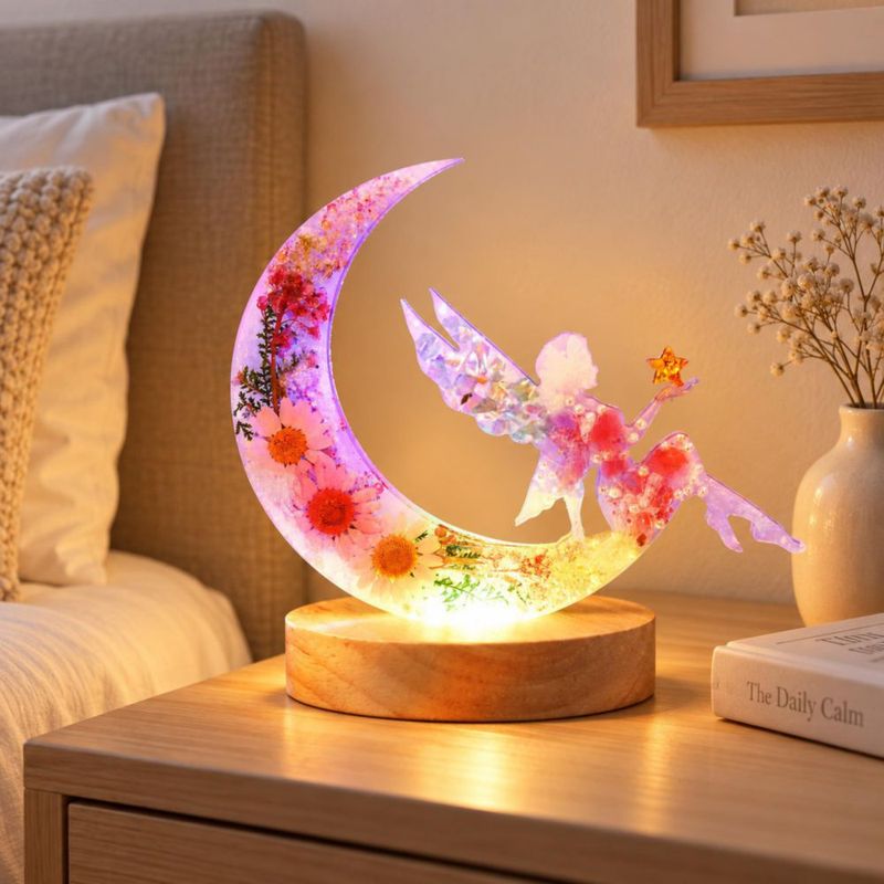 Moldes de Silicona LET'S RESIN Luna Creciente para Resina Epoxi