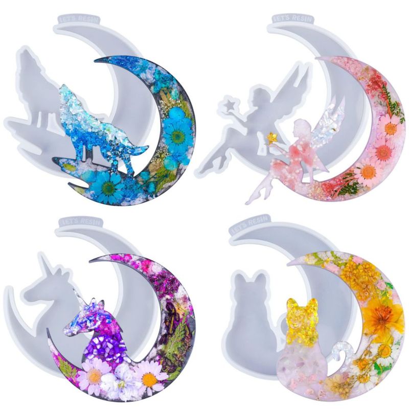 Moldes de Silicona LET'S RESIN Luna Creciente para Resina Epoxi