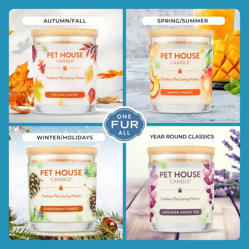 Set de 2 velas One Fur All Algodón Lavado al Sol a base de plantas