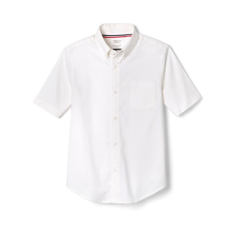 Camisa de vestir para niños French Toast talla 8 blanca de manga corta