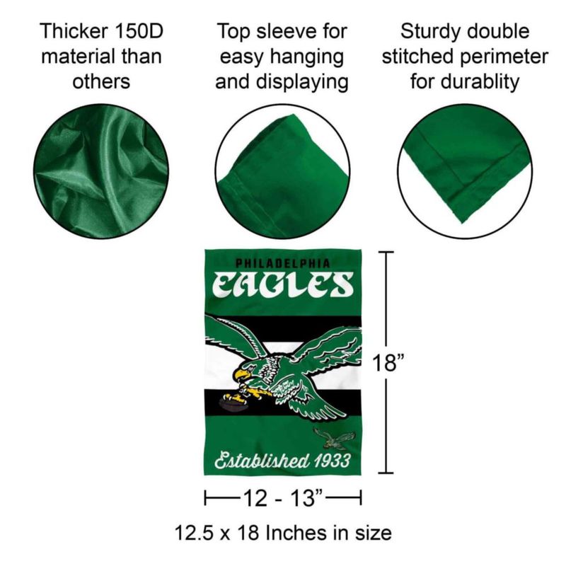 Bandera de jardín WinCraft Philadelphia Eagles 32x46 cm