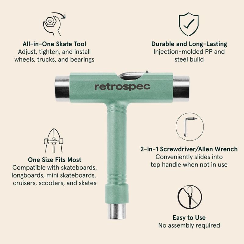 MULTIHERRAMIENTA Retrospec para Patineta – Llave Allen y Destornillador Phillips