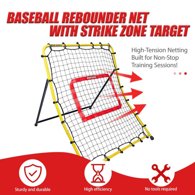 Red de rebote para béisbol Zonlolo 91 cm 3 ángulos
