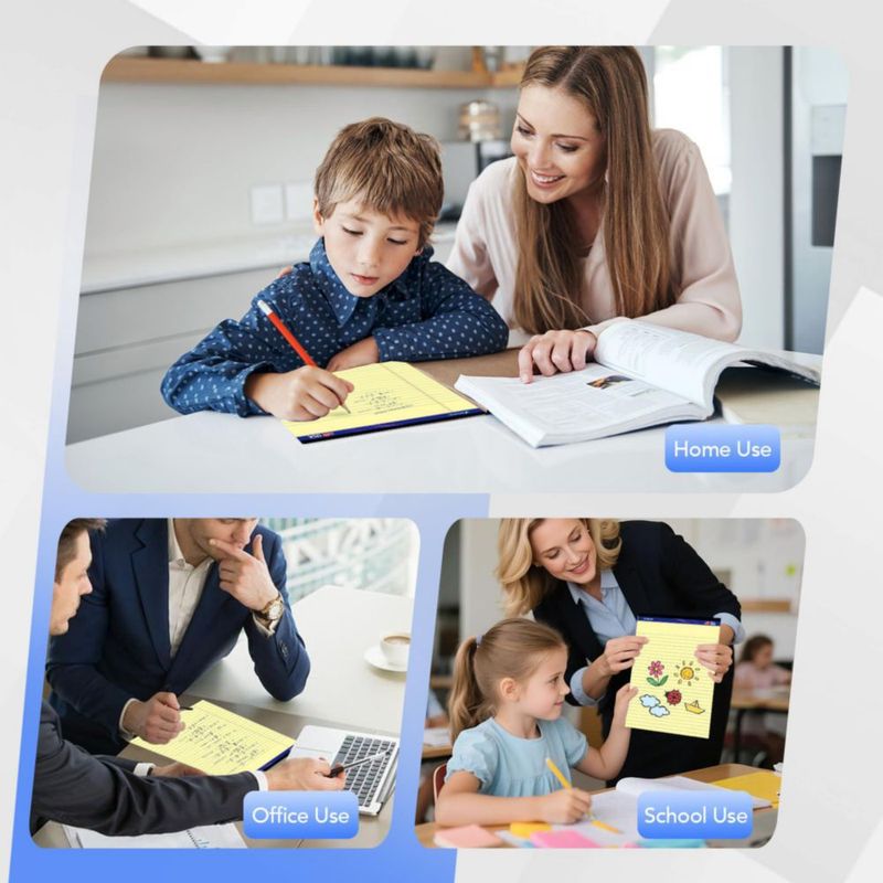 Bloc de notas legales WritePads 22 × 36 cm Rayado amplio – Pack de 12