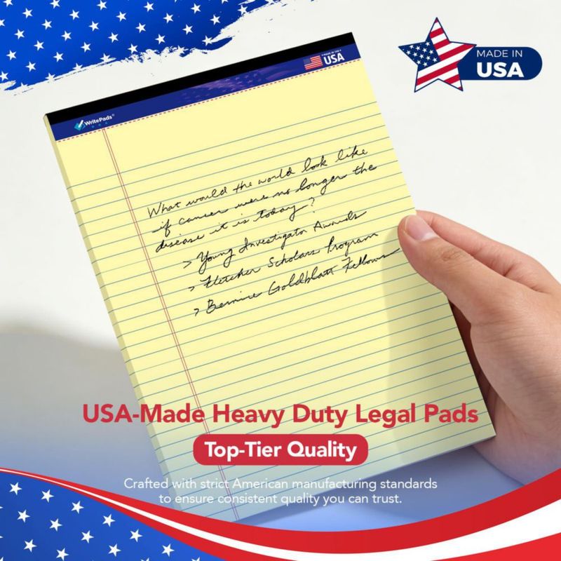 Bloc de notas legales WritePads 22 × 36 cm Rayado amplio – Pack de 12