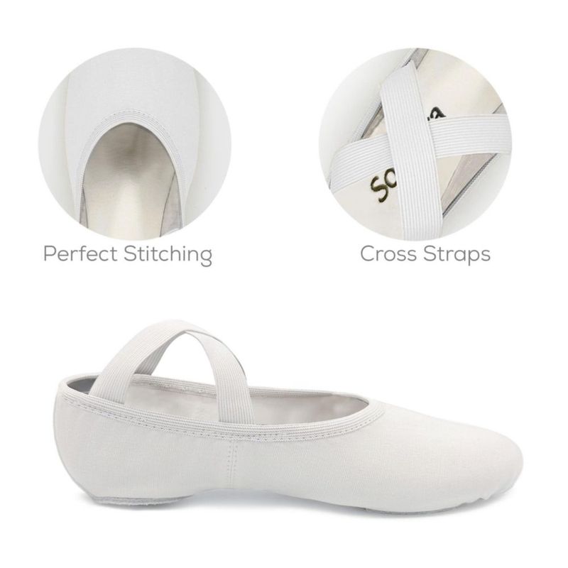 Zapatos de ballet So Danca blanco adulto talla 11