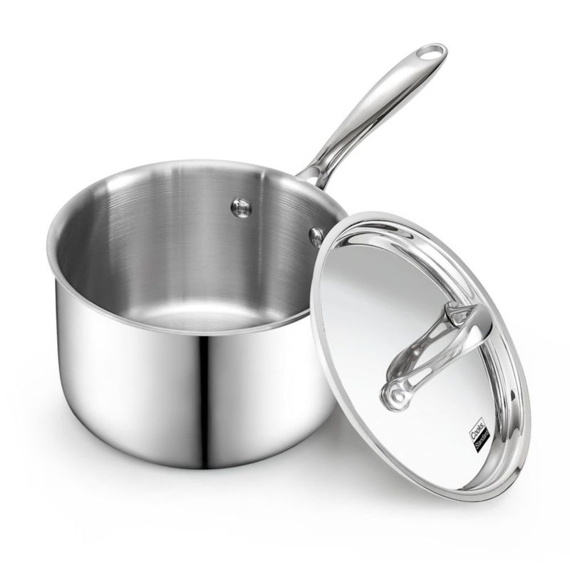 Cacerola Cooks Standard de 3 L de Acero Inoxidable con Tapa