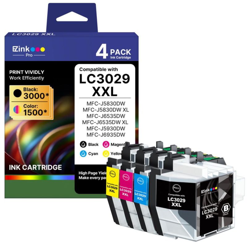 Cartuchos de tinta E‑Z Ink Pro LC3029XXL (4 unidades)