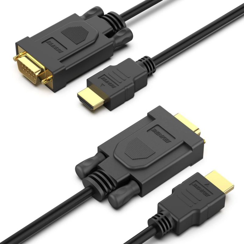 Cable HDMI a VGA BENFEI 3 m paquete de 2 unidireccional